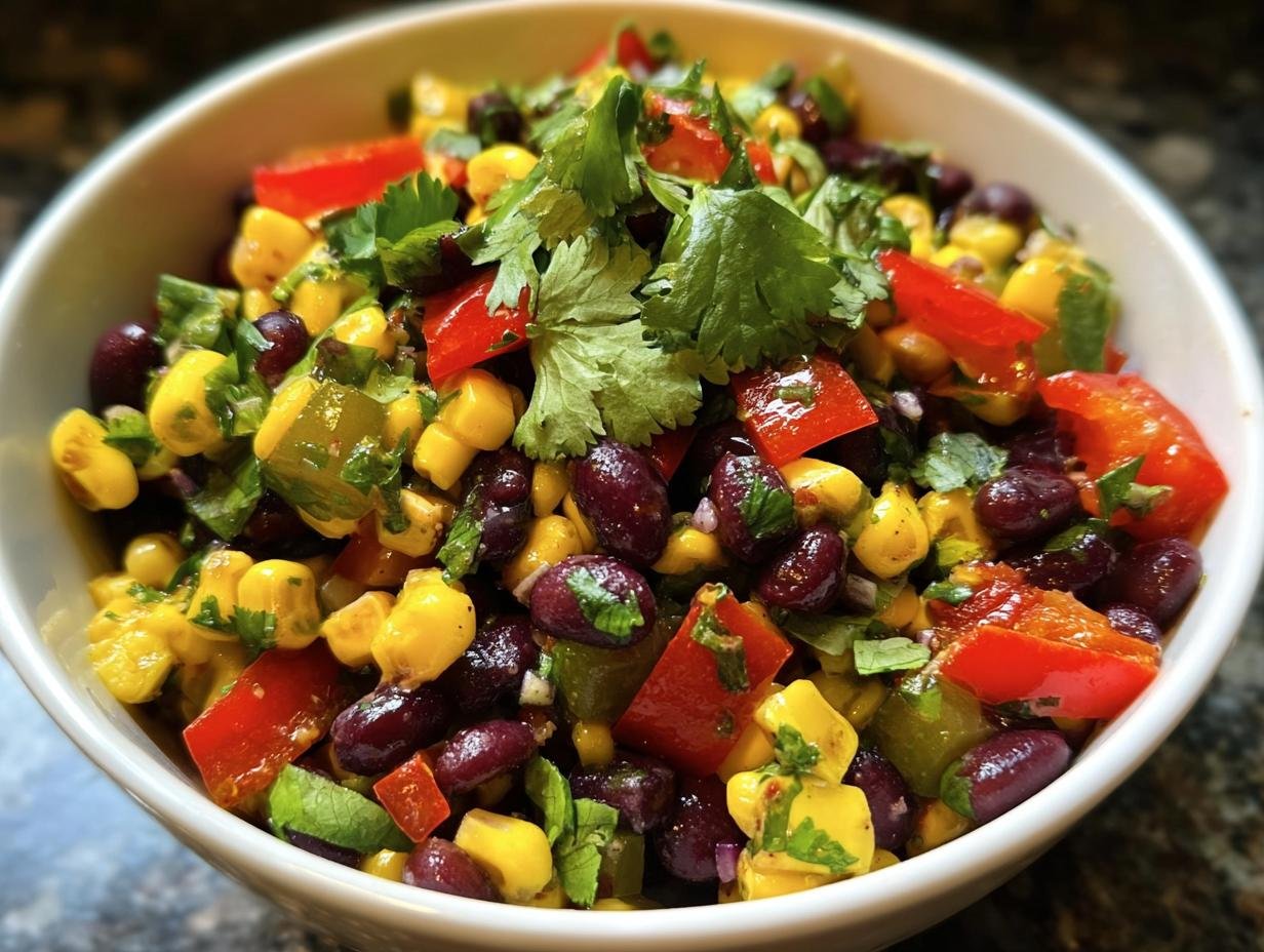 Fresh Black Bean Corn Salad: 10 Min Flavor - Black Bean Corn Salad - additional detail