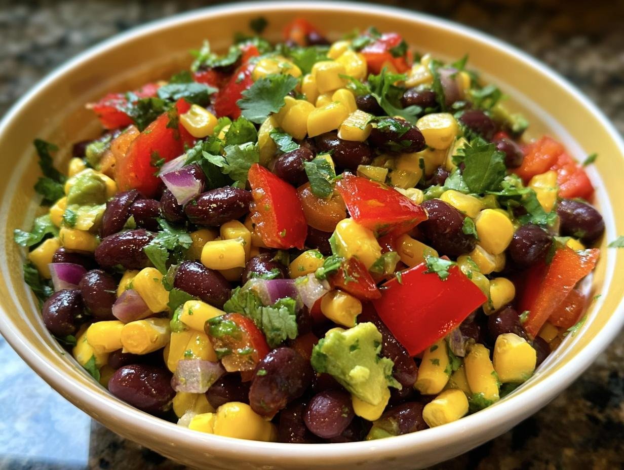 Fresh Black Bean Corn Salad: 10 Min Flavor - Black Bean Corn Salad - additional detail