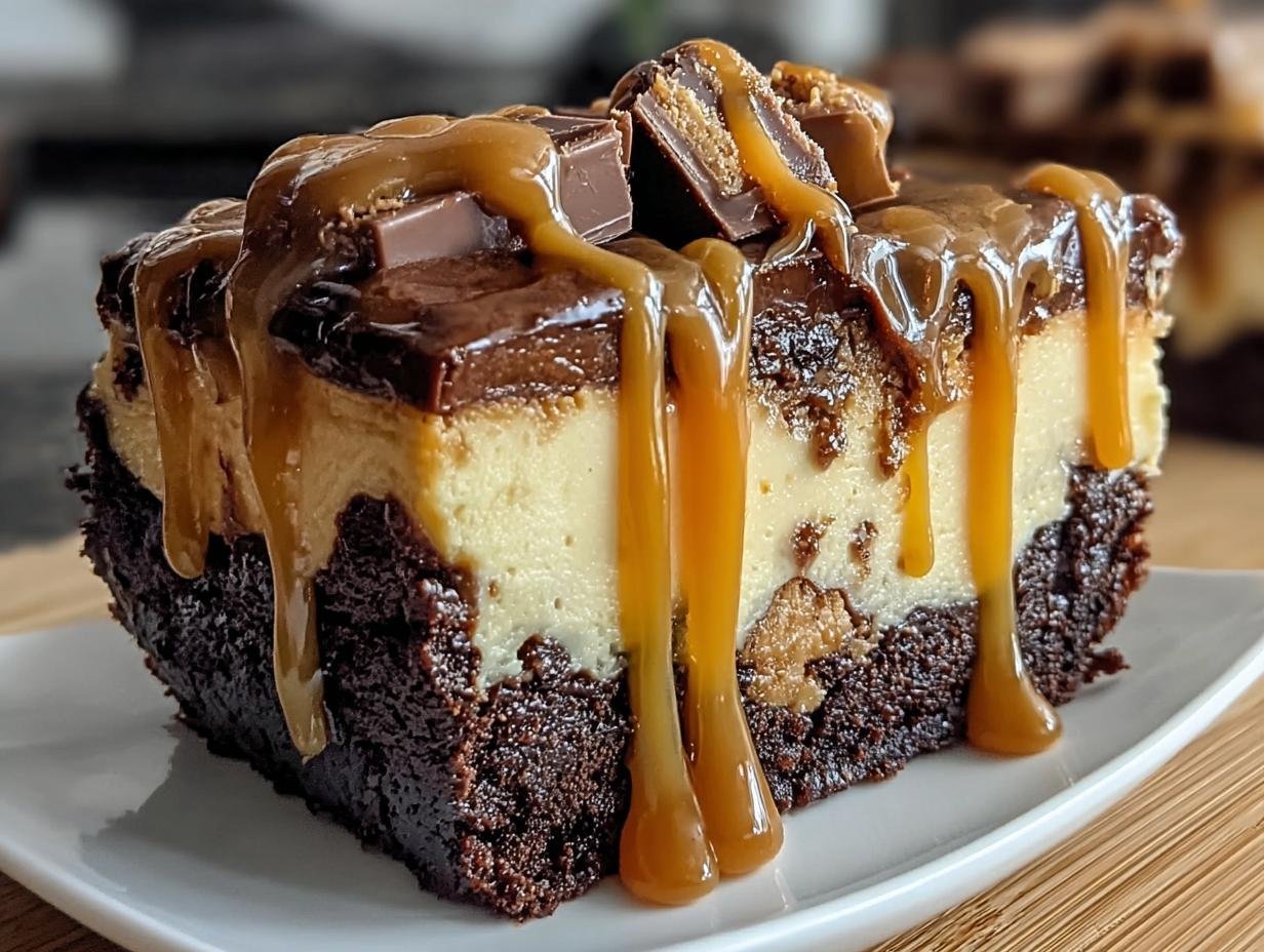 Caramel Brownie Cheesecake: 1 Amazing Treat - Caramel Brownie Cheesecake - additional detail