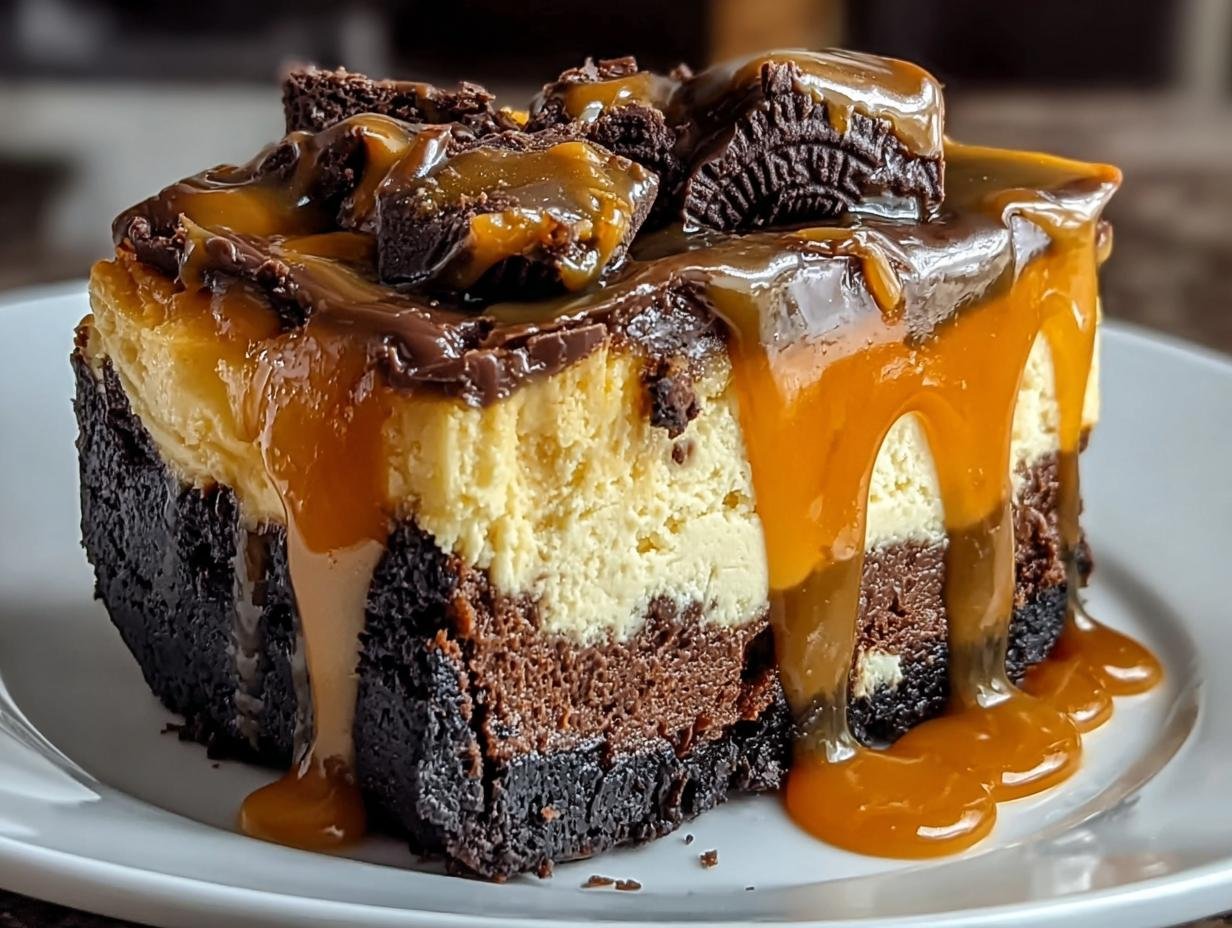 Caramel Brownie Cheesecake: 1 Amazing Treat