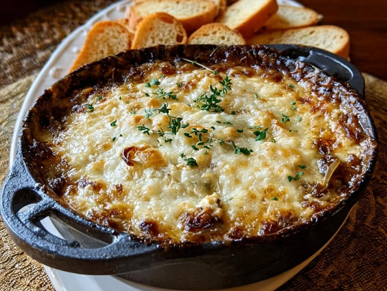 Caramelized Onion Gruyere Dip: 1 Amazing Appetizer - Caramelized Onion Gruyere Dip - additional detail