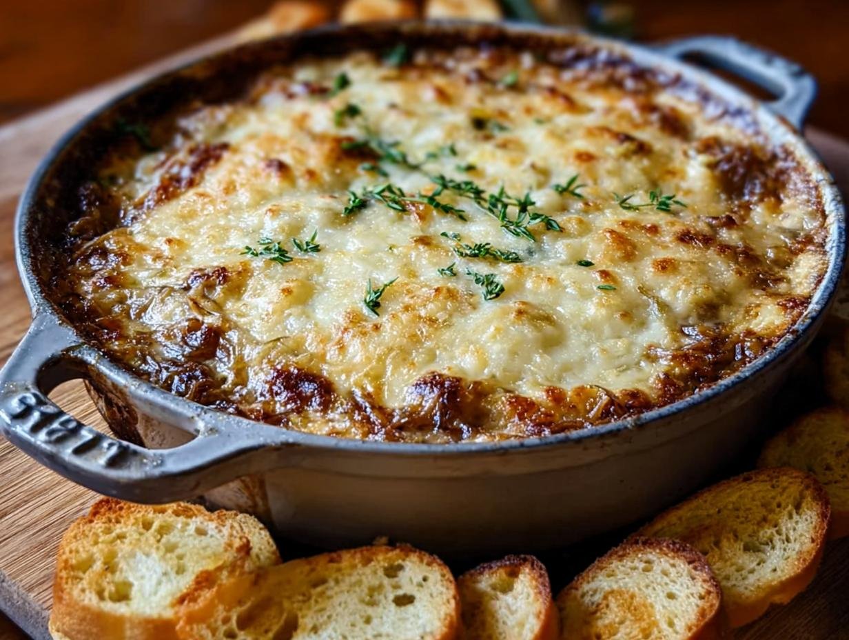 Caramelized Onion Gruyere Dip: 1 Amazing Appetizer - Caramelized Onion Gruyere Dip - additional detail