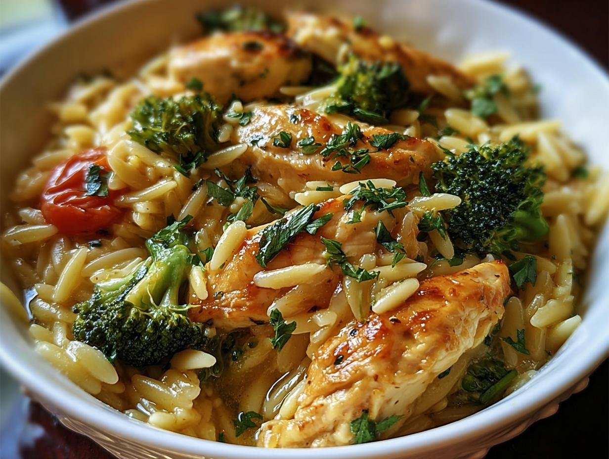 Chicken Broccoli Orzo: Amazing 1-Pan Meal
