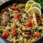 Creamy Chicken Orzo Skillet