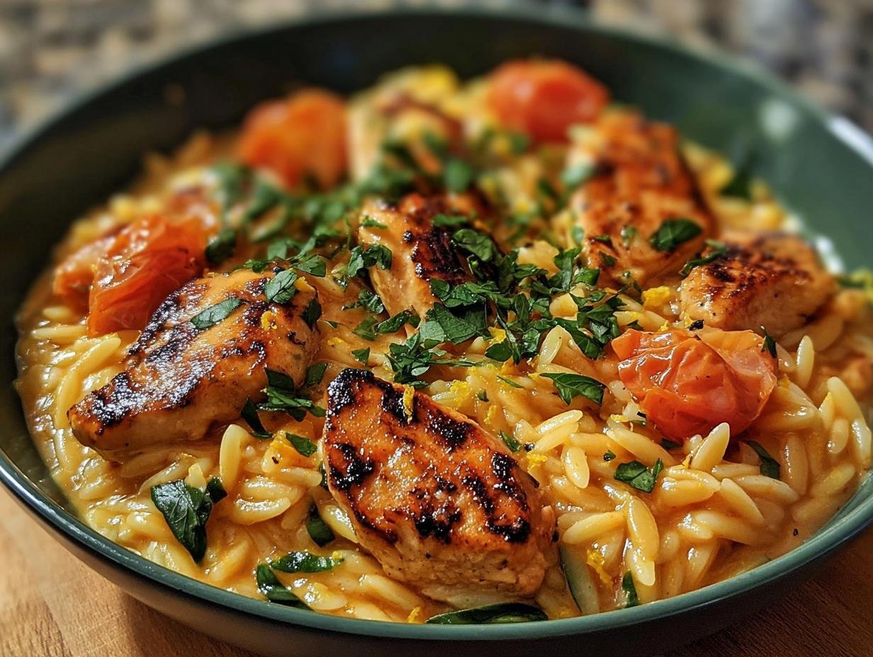 Creamy Chicken Orzo Skillet: 1 Must-Try Recipe - Creamy Chicken Orzo Skillet - additional detail
