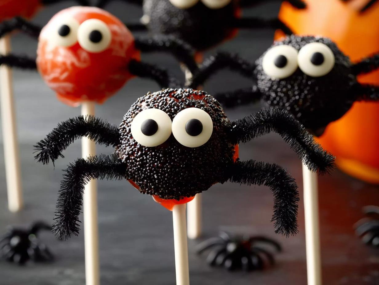 Cute Spooky Spider Lollipops: 10 Amazing Crafts - Cute Spooky Spider Lollipops - additional detail
