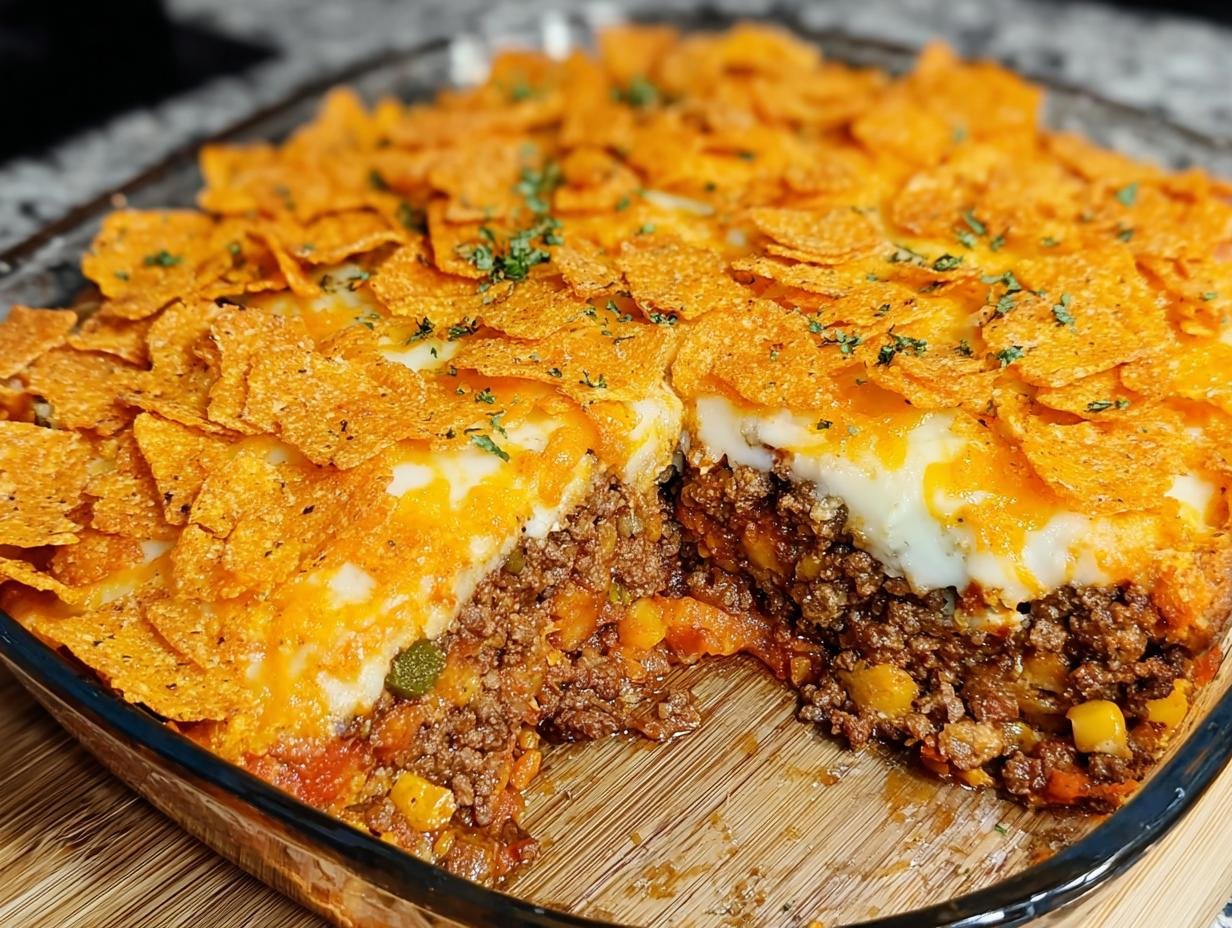 Dorito Meatloaf Casserole: Amazing 1st Bite - Dorito Meatloaf Casserole - additional detail