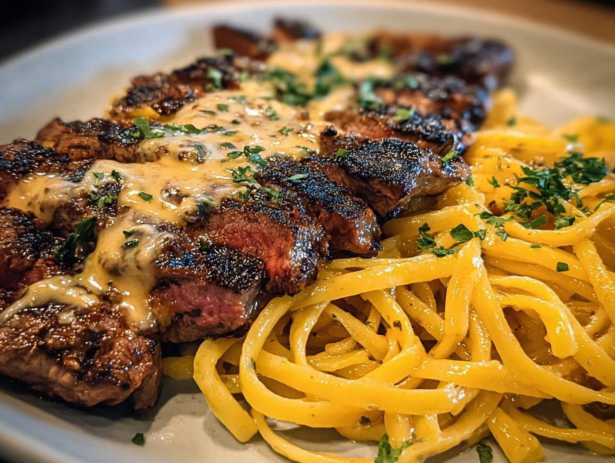 Garlic Butter Steak Cheesy: Decadent 1-Pan Dinner