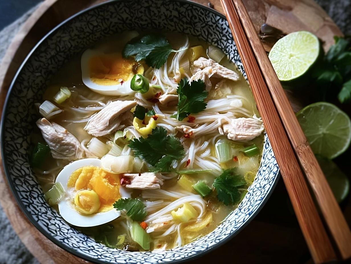Gingery Chicken Rice Noodle: 1 bowl of warmth - Gingery Chicken Rice Noodle - additional detail