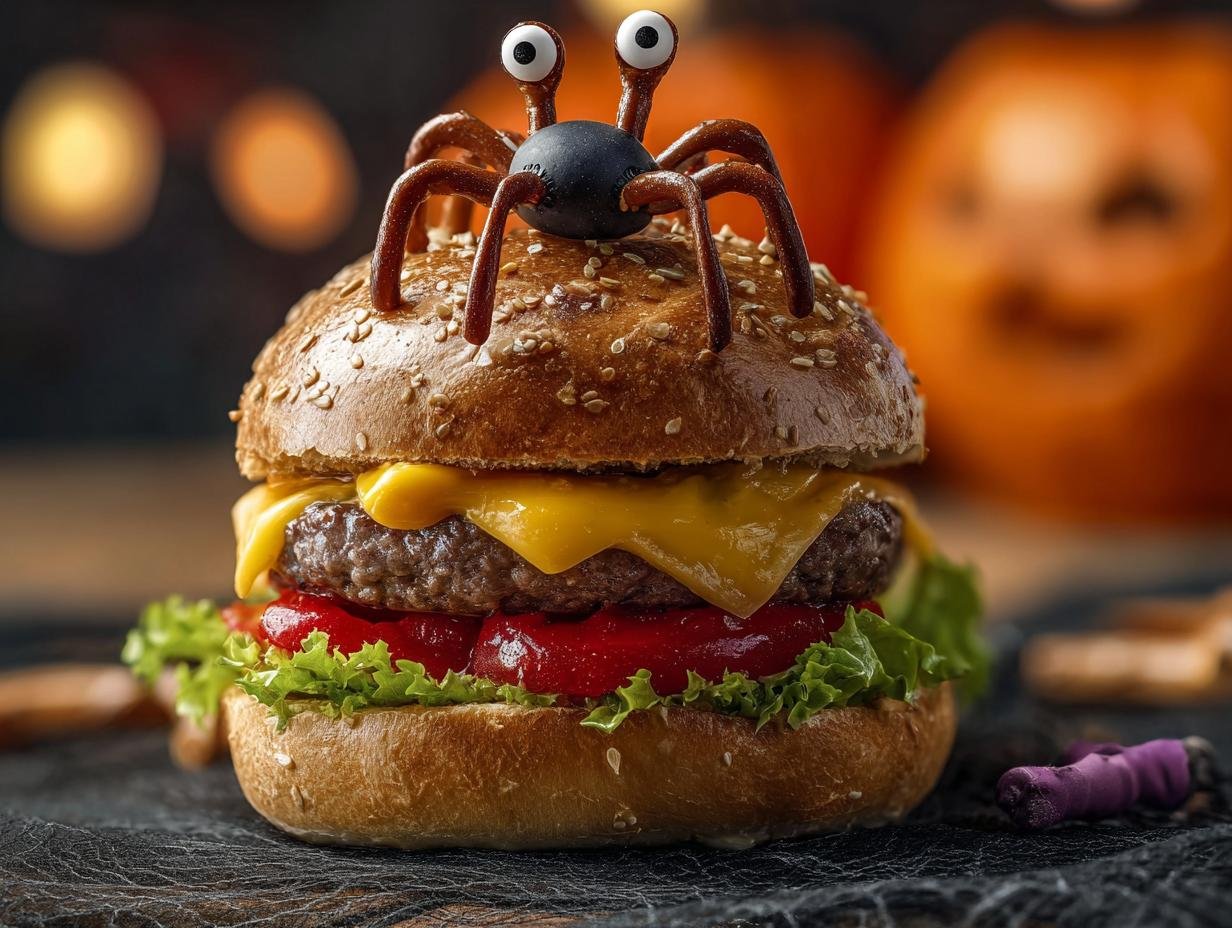 Spooktacular Halloween Burger: 4 Wicked Bites - Halloween Burger - additional detail