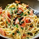Healthier Smoked Salmon Linguine