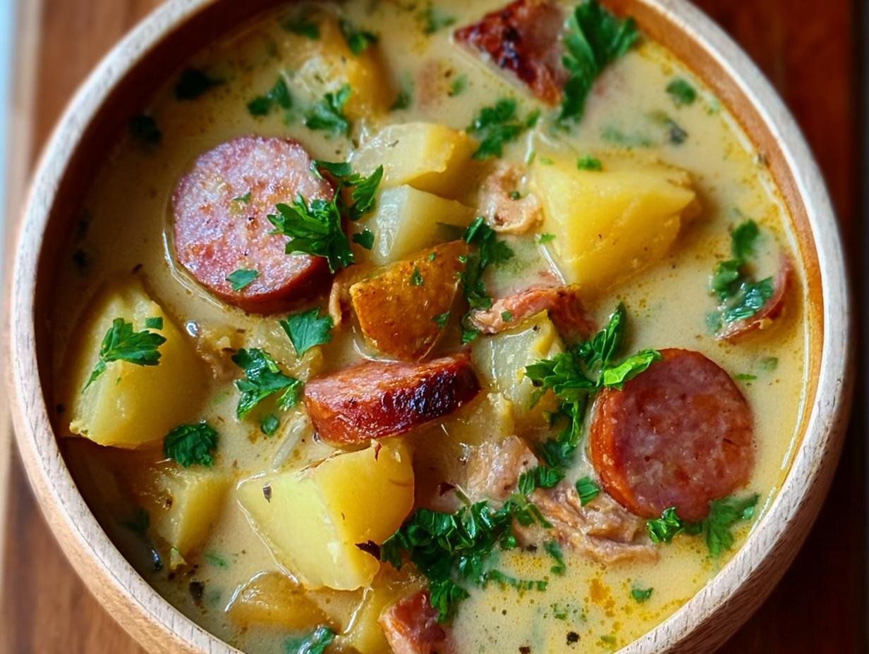 Kielbasa Potato Soup: Amazing 4-Season Comfort - Kielbasa Potato Soup - additional detail
