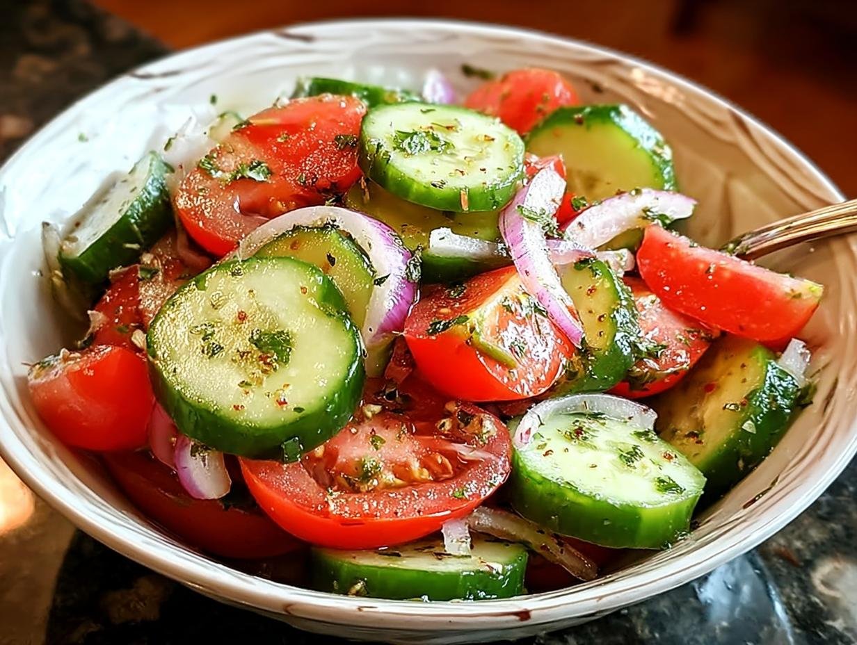 Marinated Cucumber Onion Tomato: Taste 4 Summer! - Marinated Cucumber Onion Tomato - additional detail