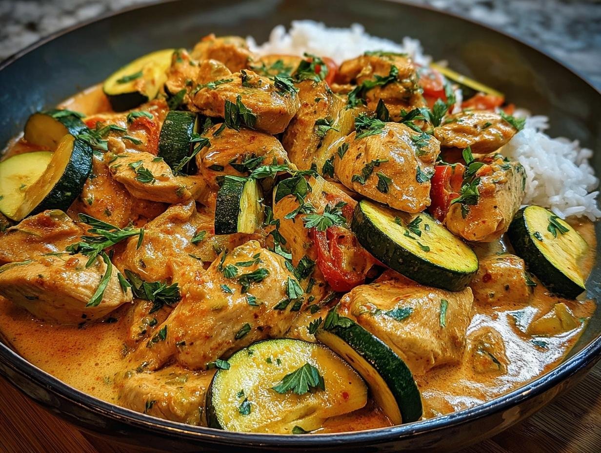Delicious Paprika Zucchini Chicken Creamy