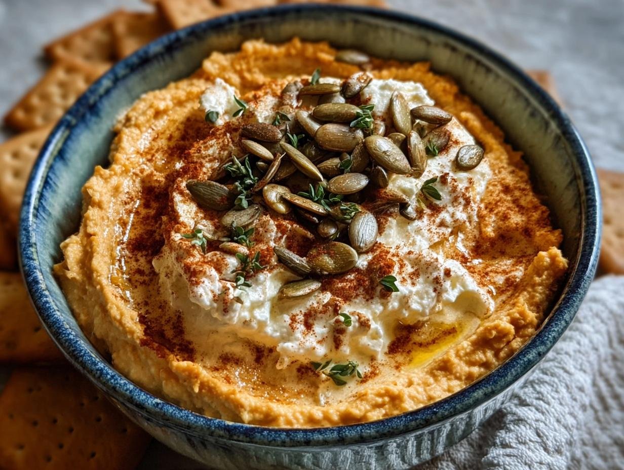 Pumpkin Whipped Feta Dip: 10 Amazing Fall Flavors - Pumpkin Whipped Feta Dip - additional detail