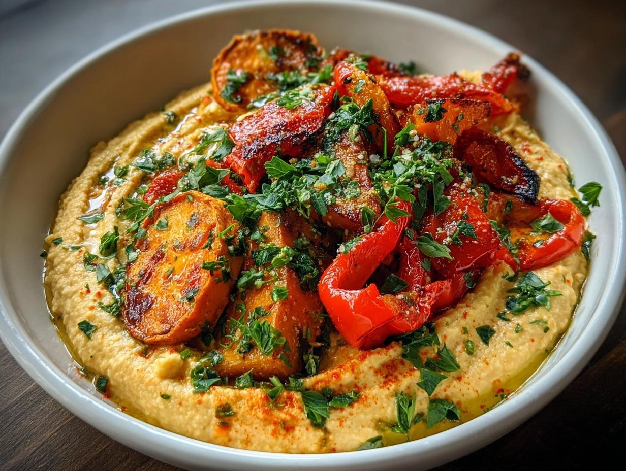 Roasted Veggie Hummus Bowl