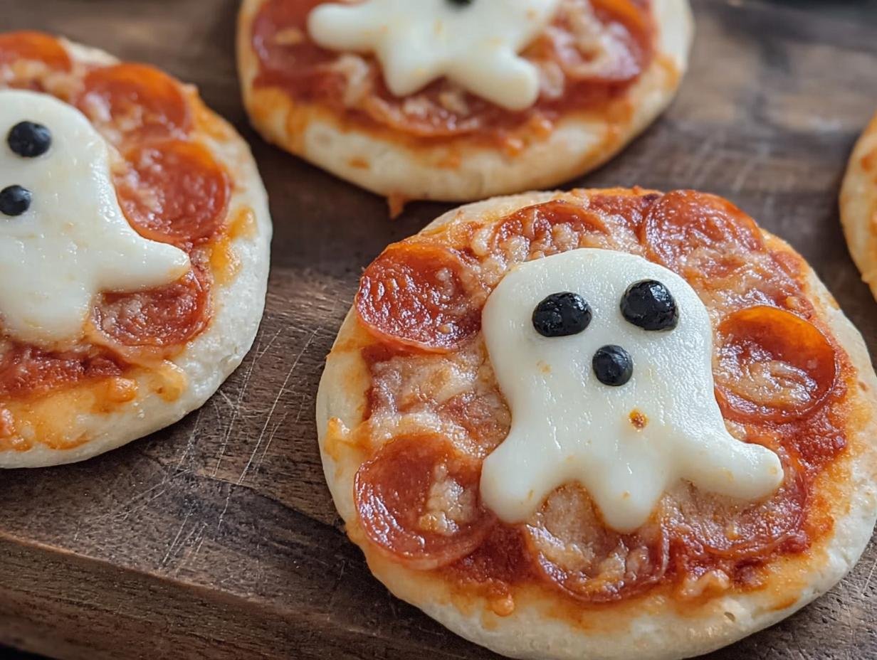 Spooktacular Mini Ghost Pizzas