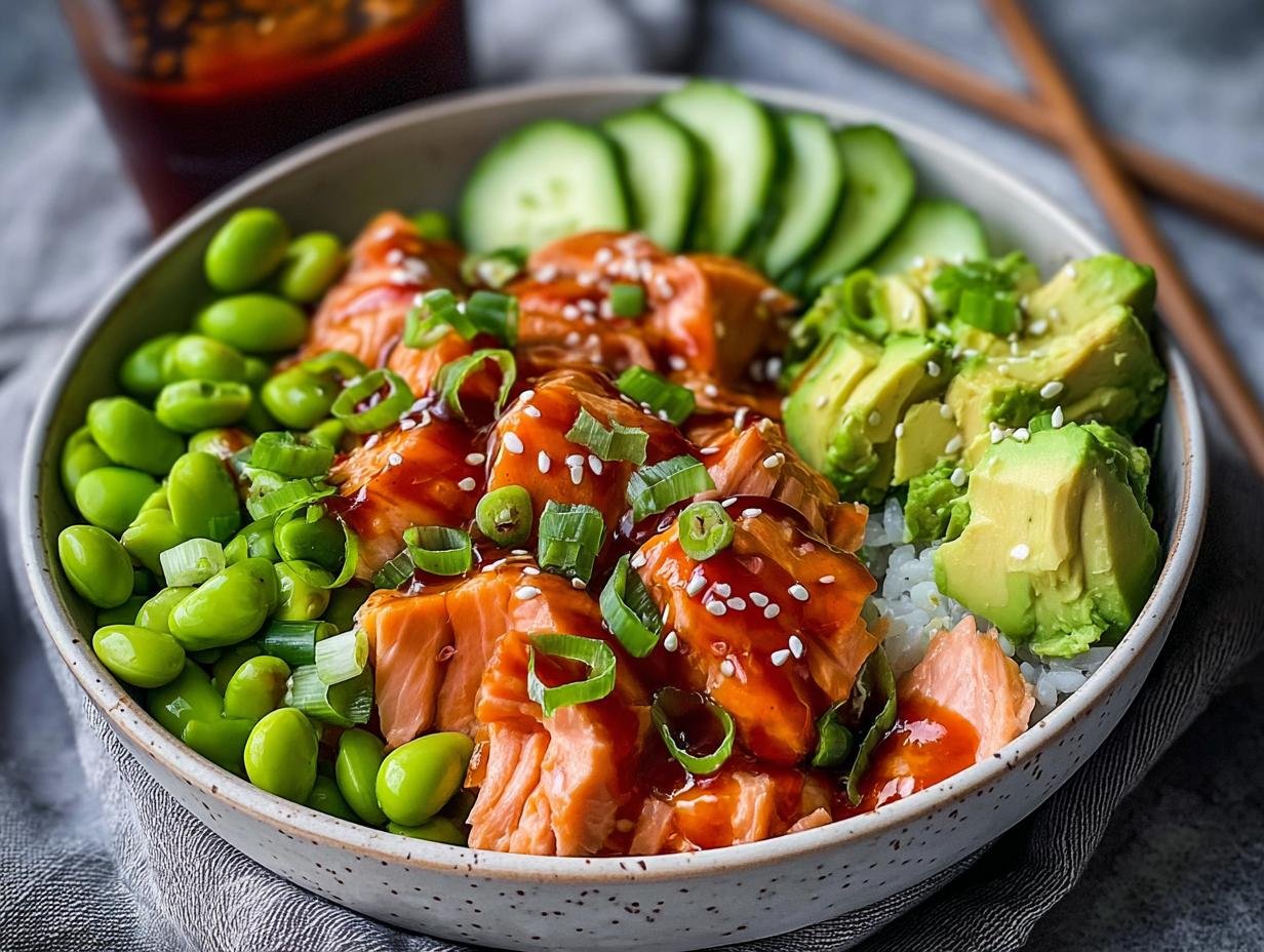 Sriracha Salmon Bowls: 1 Easy Meal - Sriracha Salmon Bowls - additional detail