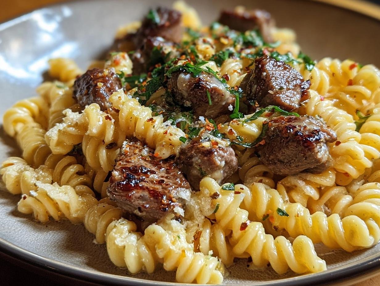 Steak Bites Cheesy Rotini: 1 Pan Dinner