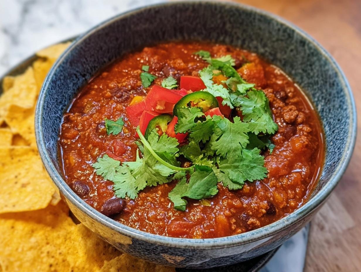 Amazing 4-Bean Vegan Chili Delight - Vegan Chili - close up of ingredients