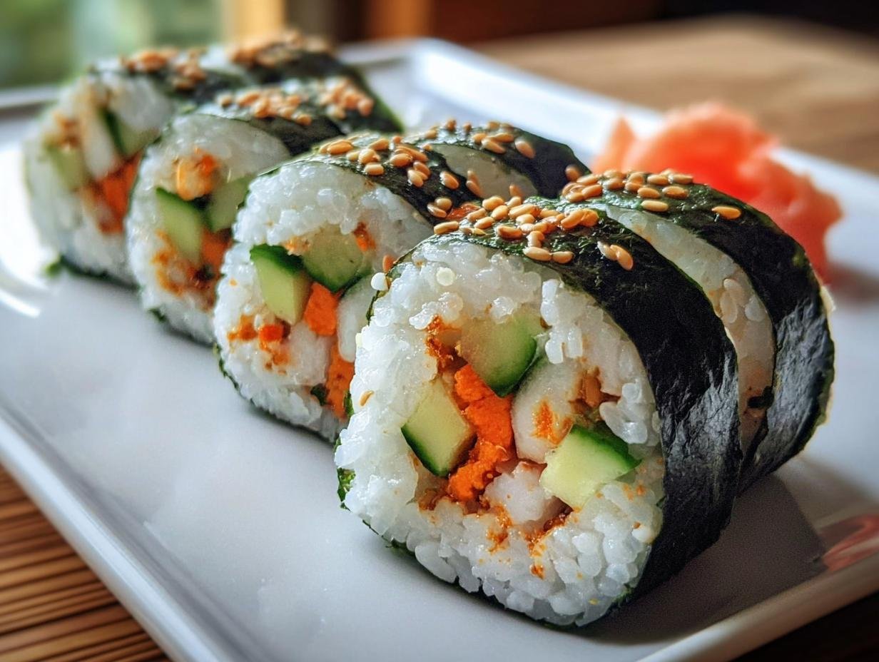 Veggie Sushi Rolls: 35 Min Recipe - Veggie Sushi Rolls - additional detail