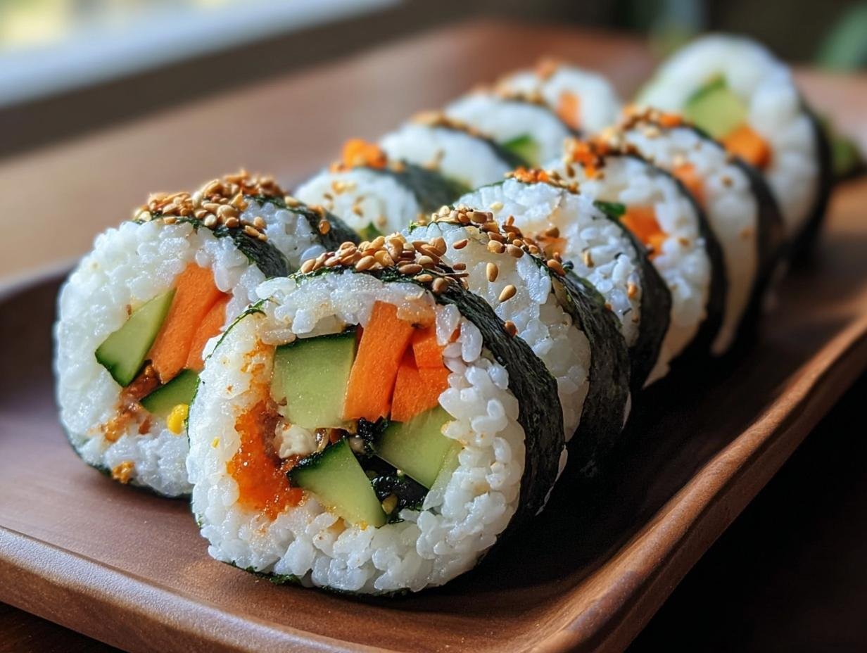 Veggie Sushi Rolls: 35 Min Recipe - Veggie Sushi Rolls - additional detail