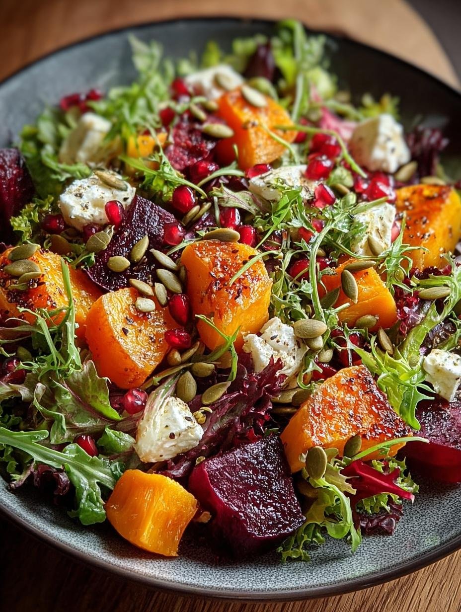 Autumn Harvest Salad with Pomegranates for Cozy Feasts - Autumn Harvest Salad with - additional detail