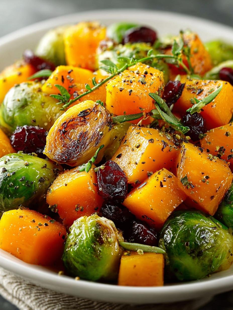 Delicious Butternut Squash Brussels Sprouts Salad Recipe - Butternut Squash Brussels Sprouts - main visual representation