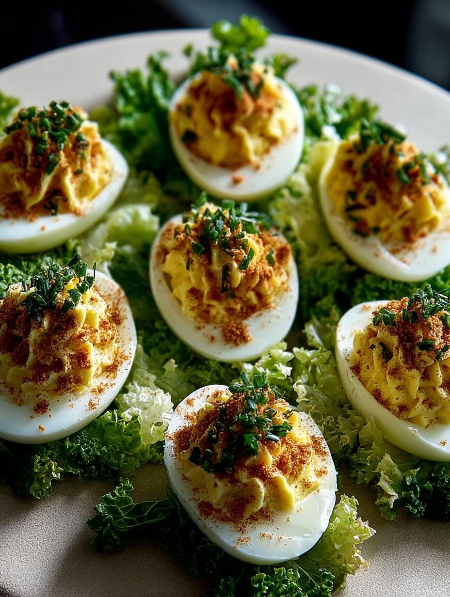 Delicious Caesar Salad Deviled Eggs with a Crunchy Twist - Caesar Salad Deviled Eggs - main visual representation