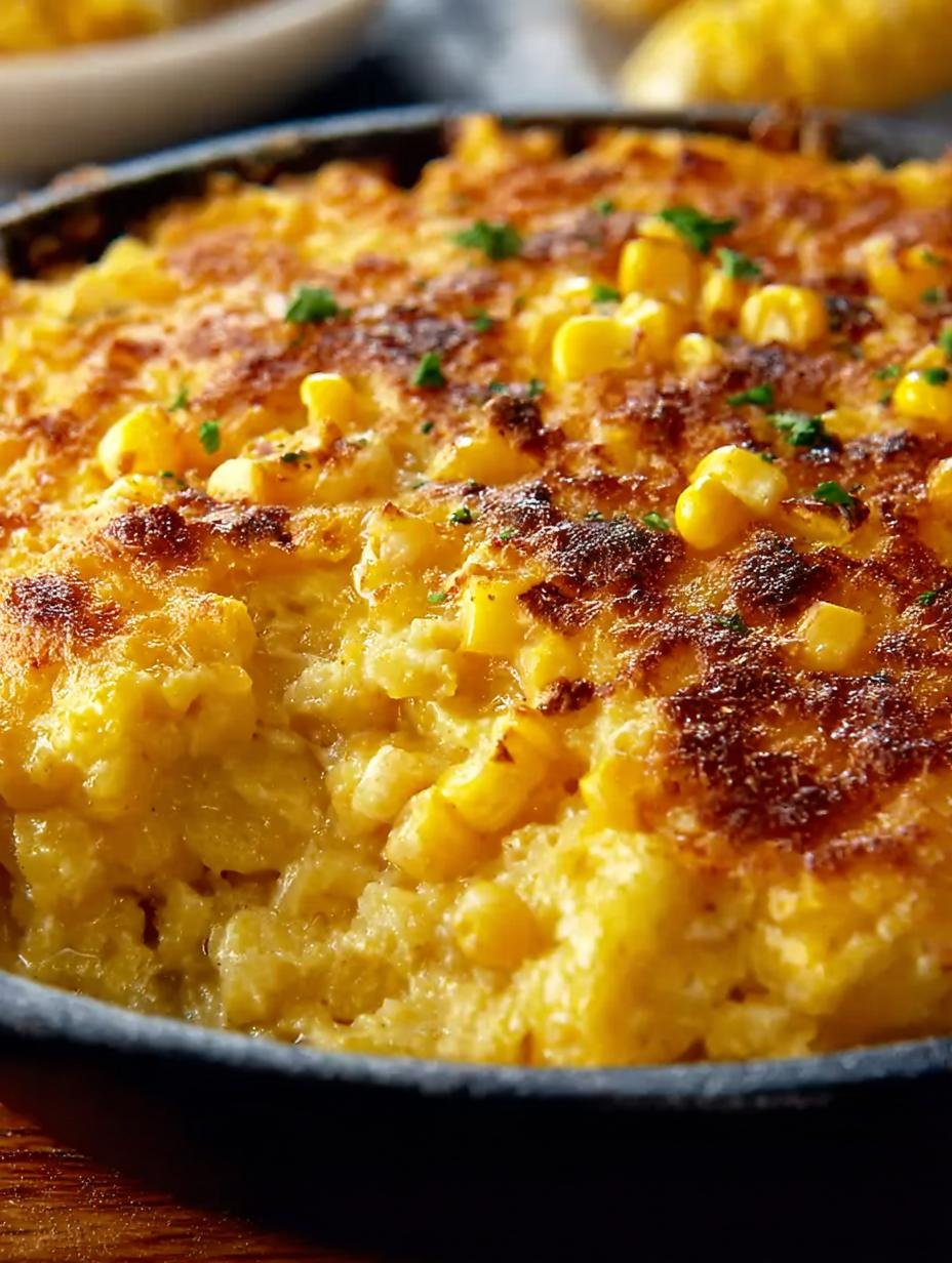 Delicious Cheesy Skillet Scalloped Corn in 15 Minutes - Cheesy Skillet Scalloped Corn - main visual representation