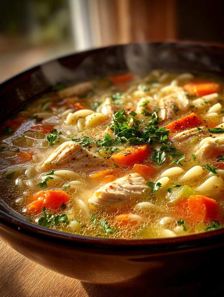 30-Minute Chicken Noodle Rice Soup That Comforts You - Chicken Noodle Rice Soup - additional detail