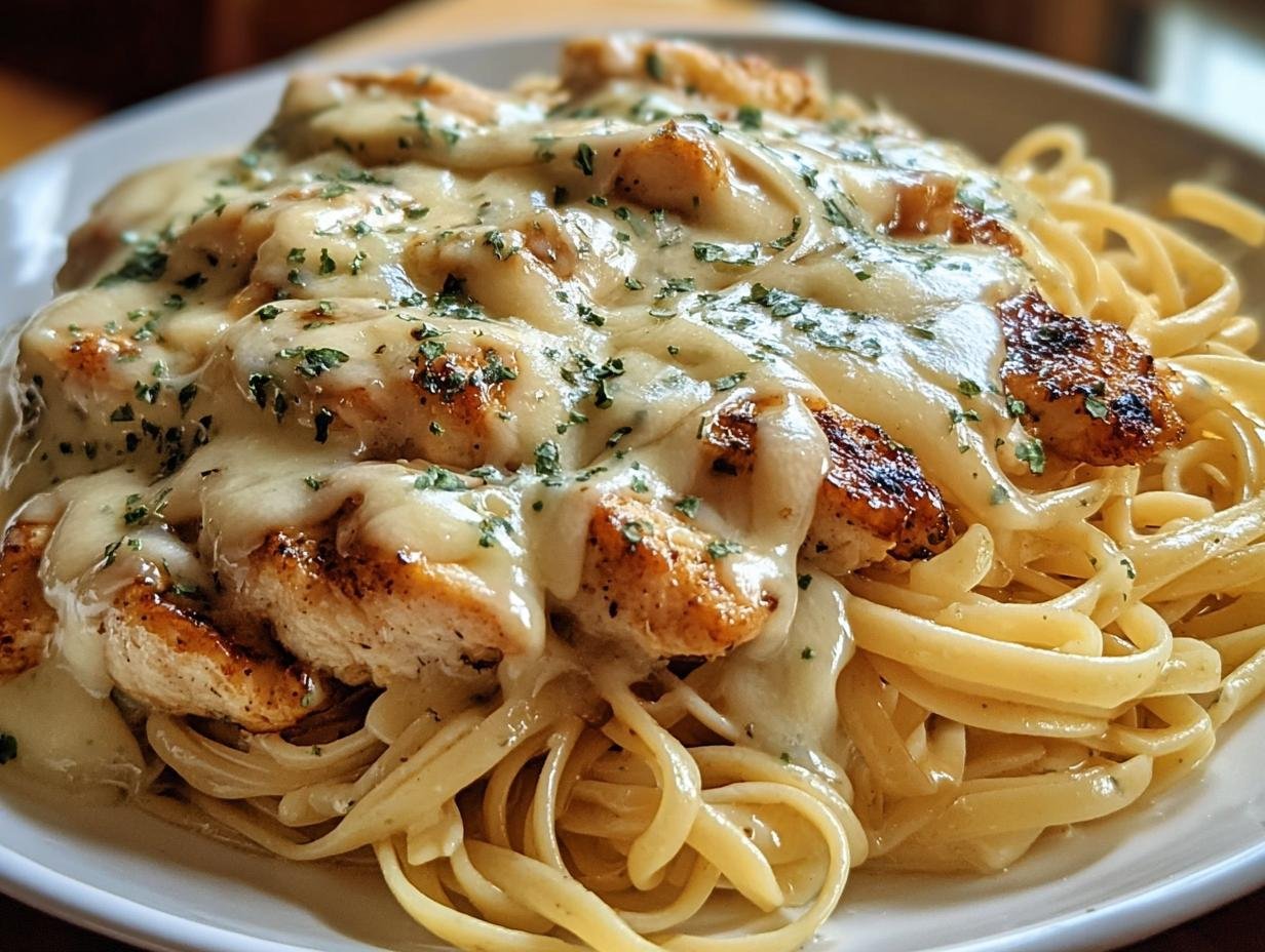 Chicken Smothered Cheesy Alfredo: 30 Min Comfort Food - Chicken Smothered Cheesy Alfredo - additional detail