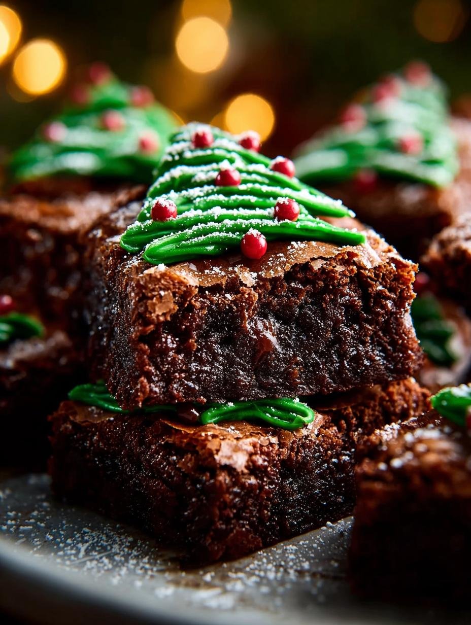 Magical Christmas Tree Brownies for Holiday Cheer - Christmas Tree Brownies - main visual representation
