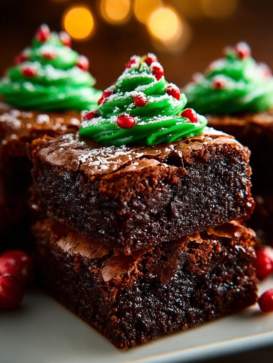 Magical Christmas Tree Brownies for Holiday Cheer