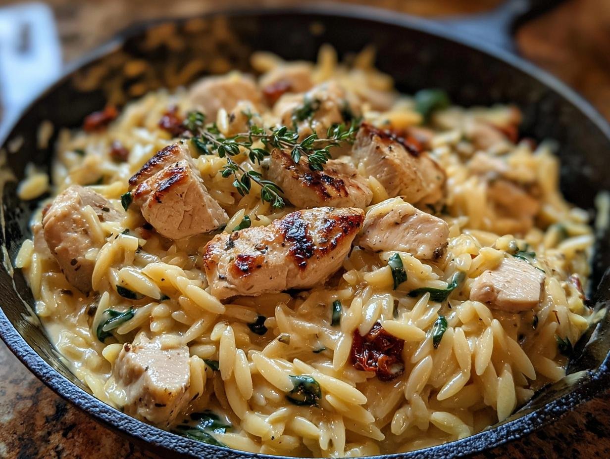 Amazing Creamy Chicken Orzo in 1 Hour