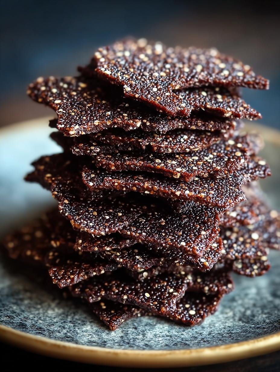 Delicious Dark Chocolate Quinoa Crisps for Guilt-Free Snacking - Dark Chocolate Quinoa Crisps - main visual representation