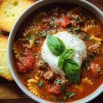 Hearty Beef Lasagna Soup