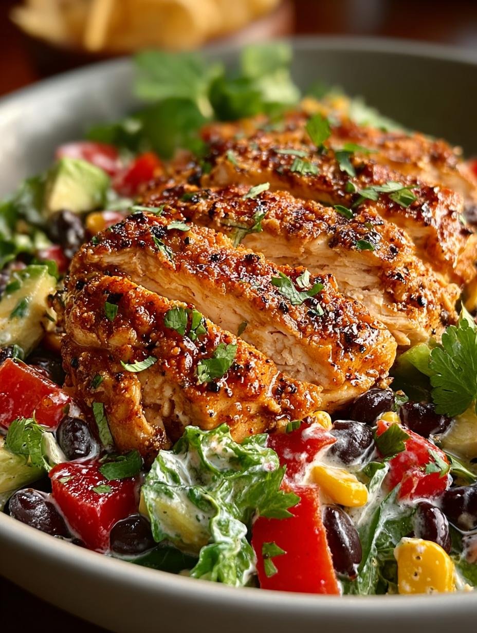 High Protein Southwest Chicken Salad for Easy Lunches - High Protein Southwest Chicken - main visual representation