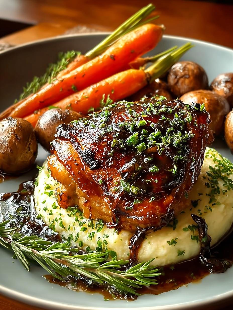 Honey Balsamic Chicken Thighs with Goat Cheese Mash