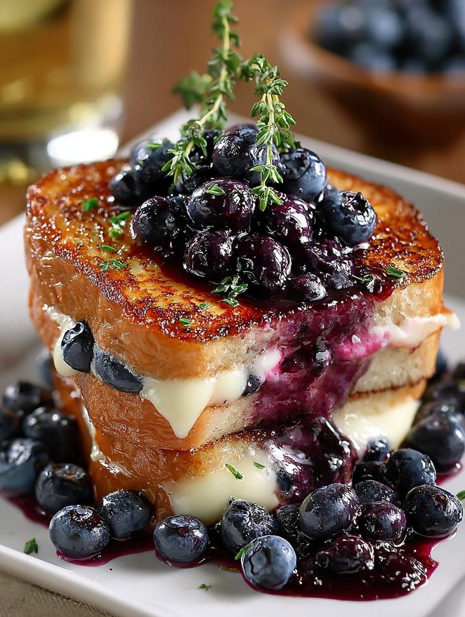 Indulge Crispy Blueberry Grilled Cheese Delight
