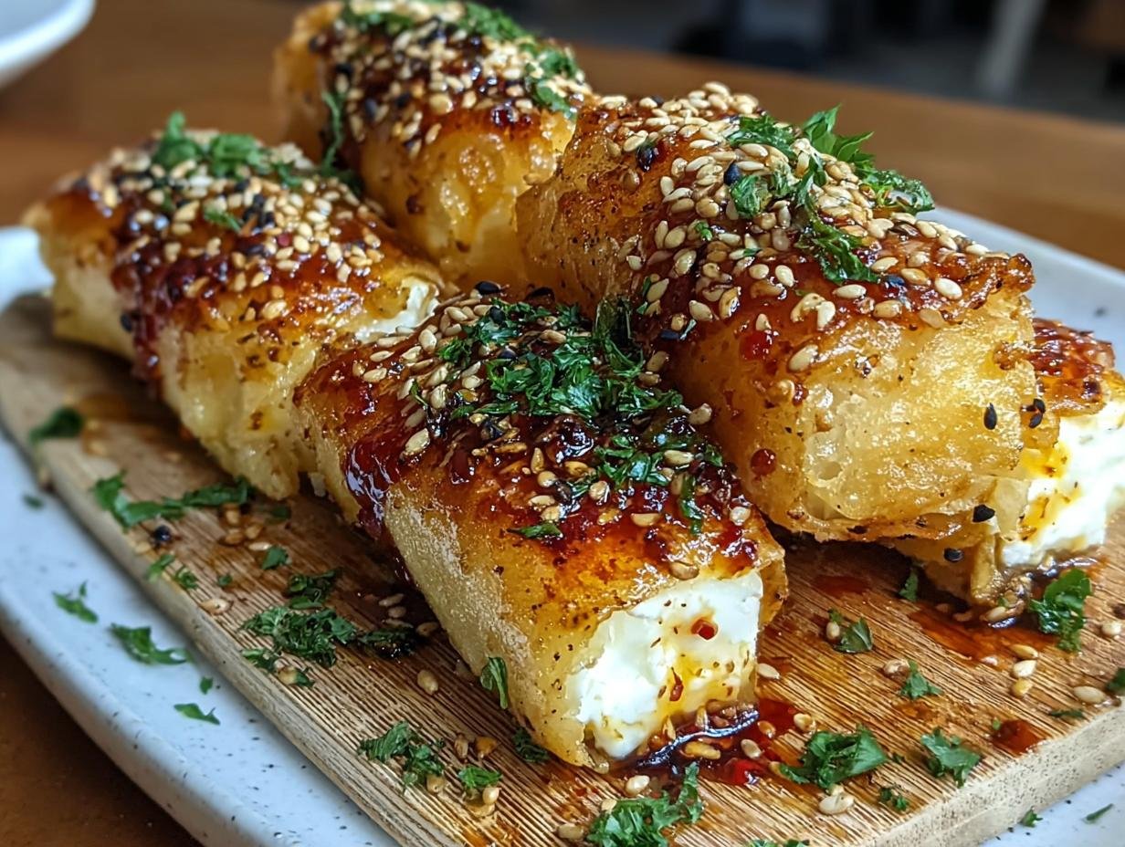 Oven Fried Feta Rolls