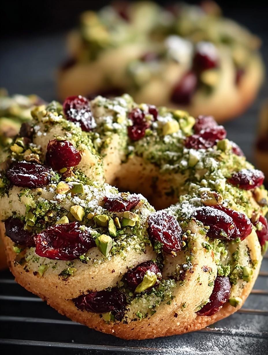 Delicious Pistachio Cranberry Wreath Cookies for Joyful Holidays