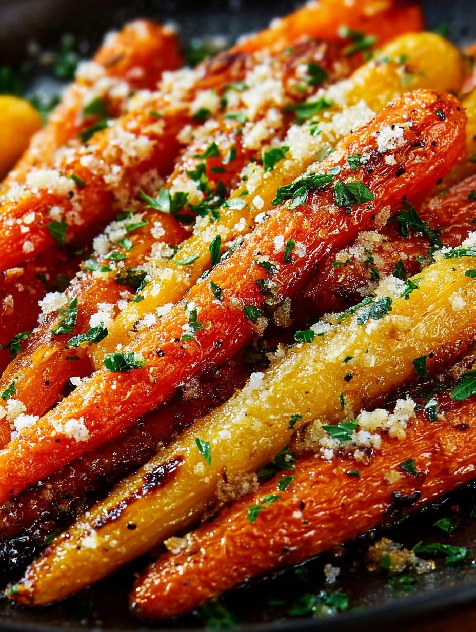 Delicious Roasted Garlic Parmesan Carrots Recipe