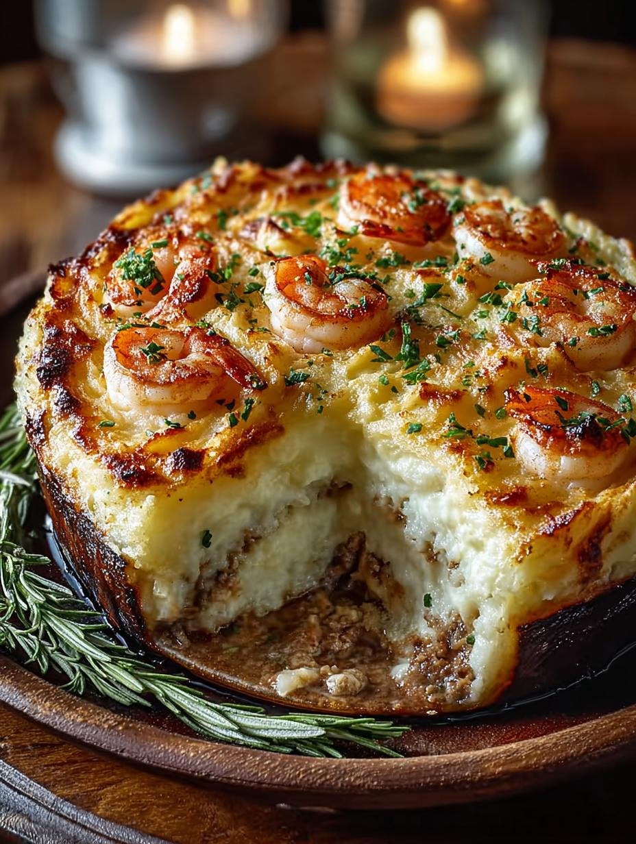 Delicious Seafood Shepherds Pie with Crab & Shrimp - Seafood Shepherds Pie with - main visual representation
