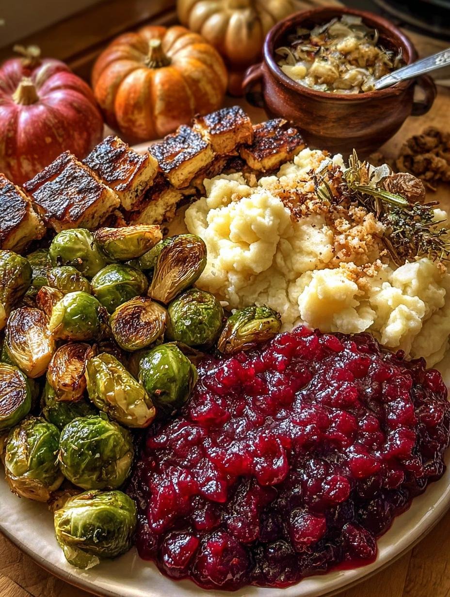 Amazing Side Dishes For Thanksgiving: A vibrant spread of roasted vegetables, mashed potatoes, and cranberry sauce, perfect for a festive holiday meal.