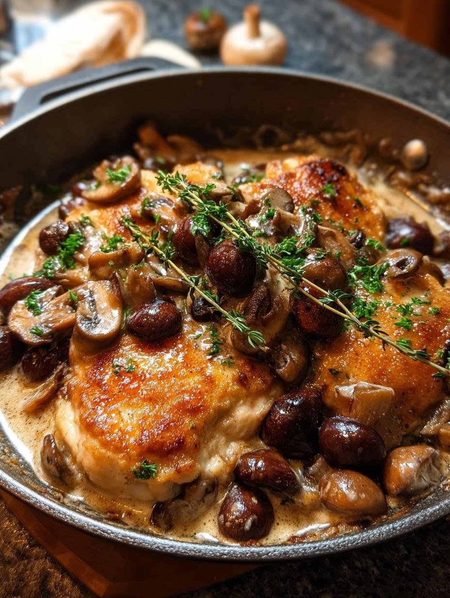 Skillet Chicken Mushroom Grape: 1 Secret for Tender Chicken - Skillet Chicken Mushroom Grape - main visual representation of a cooked dish in a skillet