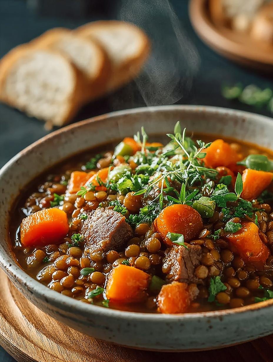 Cozy Slow Cooker Beef Lentil Stew for Heartwarming Nights - Slow Cooker Beef Lentil - main visual representation