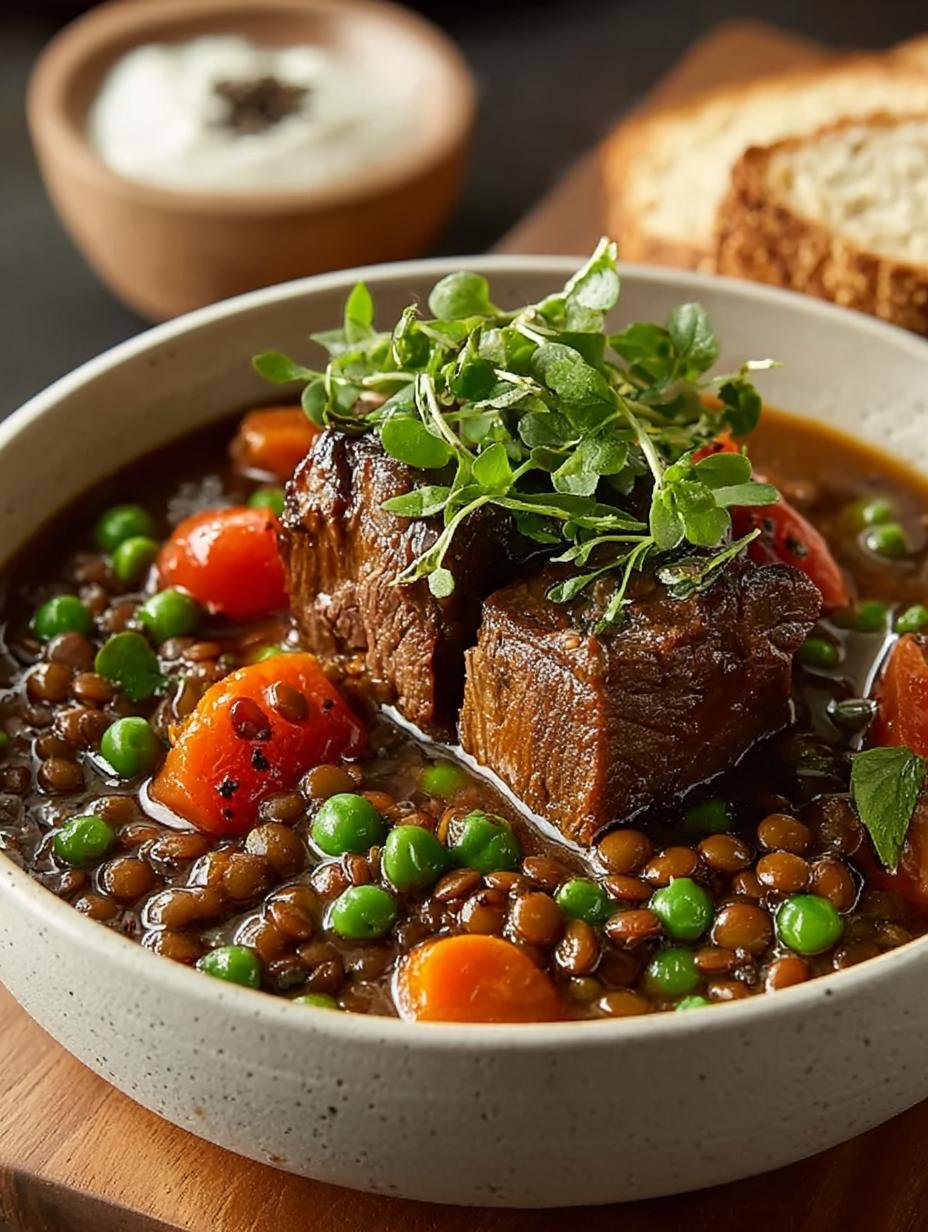 Cozy Slow Cooker Beef Lentil Stew for Heartwarming Nights - Slow Cooker Beef Lentil - additional detail