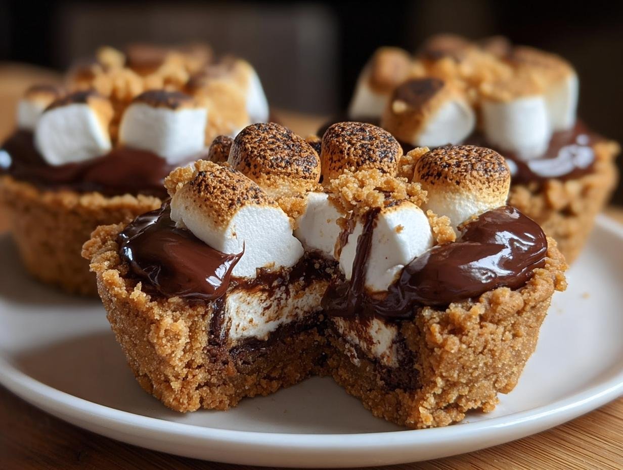 Gooey Smores Cookie Cups: Delightful Campfire Treat - Smores Cookie Cups Gooey - main visual representation