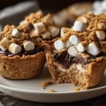 Smores Cookie Cups Gooey